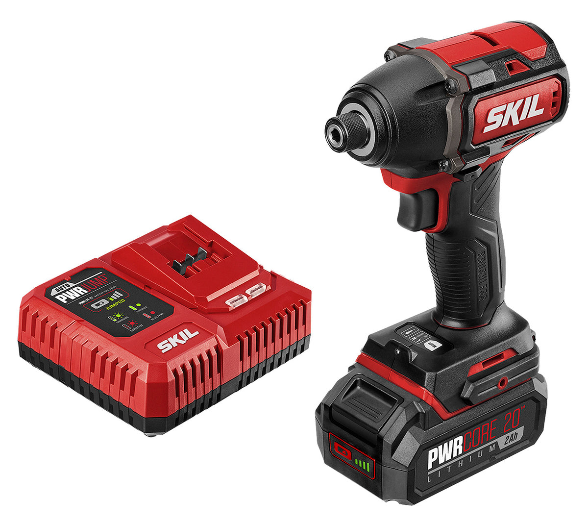 Skil ID573902 PWRCore 20 Brushless Hex Impact Driver, 20V, 1/4 Inch