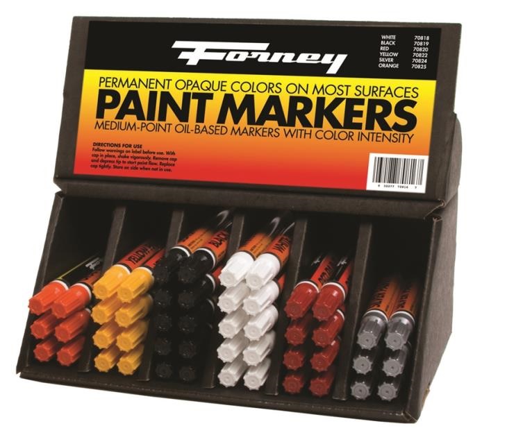 Forney 70816 Paint Marker Display, 48-Piece