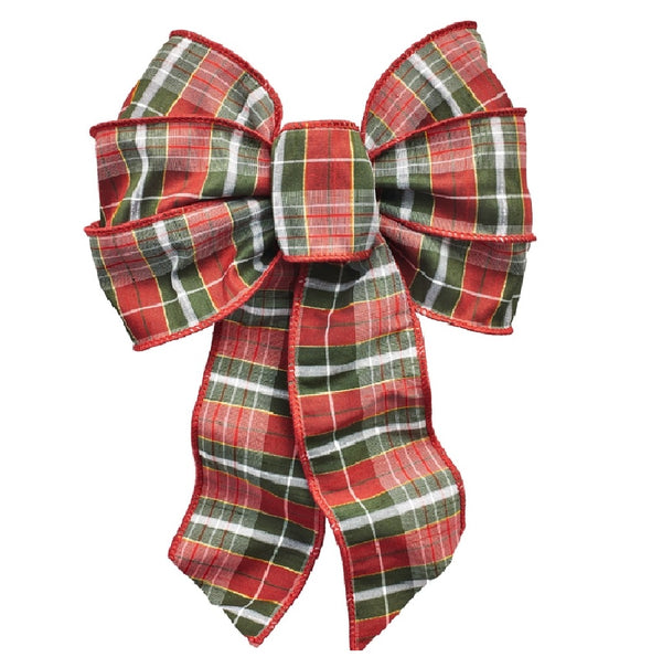 Holidaytrims 6155 Gift Bow, Black/Green/Gold/Red