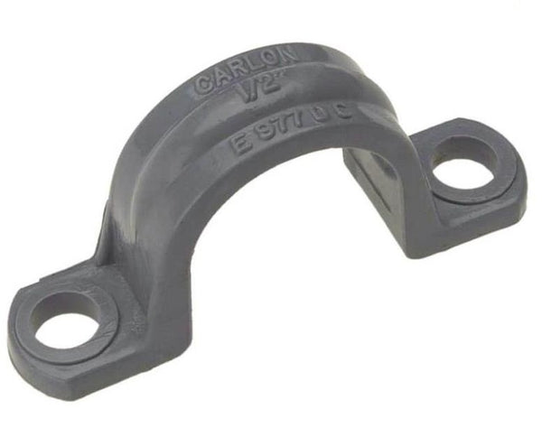 Carlon E977DC25-UPC Two Hole Conduit Clamp, 1/2", Gray