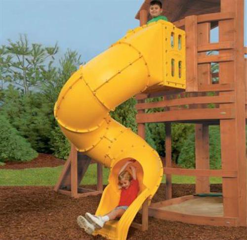 Playstar PS 8820 Spiral Tube Slide, Yellow
