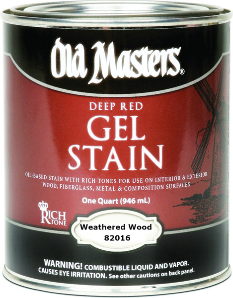 Old Masters 82004 Gel Stain, Weathered Wood, One Quart