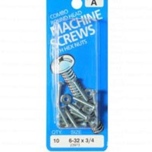 Midwest 23973 Machine Screw, 6-32"x3/4", Zinc