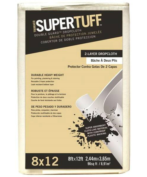 Trimaco 02601 Double Guard Drop Cloth, 8&#039;x12&#039;
