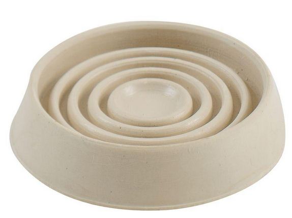Shepherd Hardware 9167 Round Caster Cups, 1-3/4", Off White