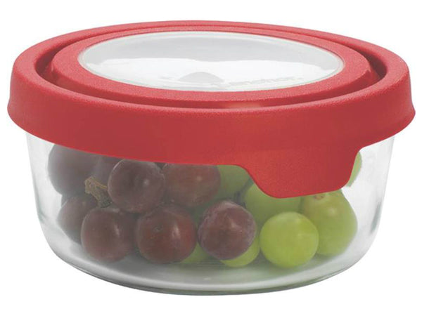 Anchor Hocking 91845 TrueSeal Glass Food Storage Container, Round