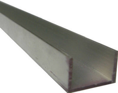 SteelWorks 11376 Aluminum Trim Channel, 1/4" x 48", Mill Finish