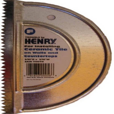 HENRY® 12271 V-Notch F Trowel for Installing Ceramic Tiles,  5/32" x 3/16"