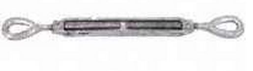 Baron 15-1/2X12 Forged Steel Eye & Eye Turnbuckle, Galvanized, 1/2" x 12", 2200 Lb