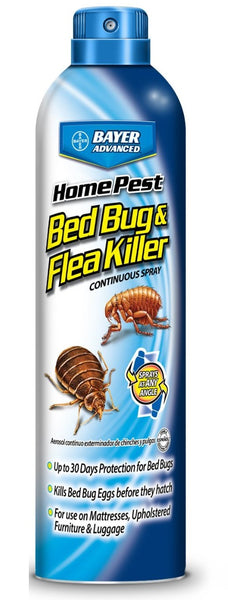 Bayer Advanced 701320A Home Pest Bedbug And Flea Killer Continuous Spray, 15 Oz