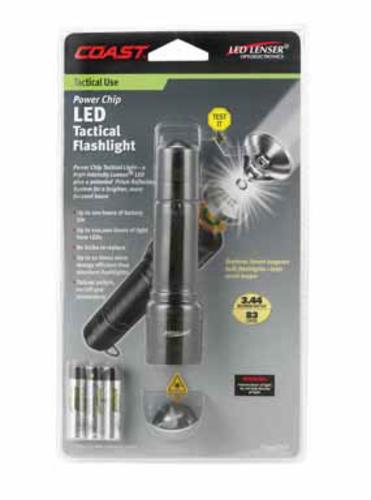 Coast TT7736TSCP Power Chip LED Tactical Flashlight, 83 Lumens. AAA Batteries