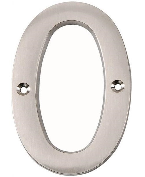 Prosource N-Z050SN-3L-PS House Number 0, 4", Satin Nickel