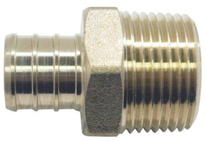 Apollo Valves APXMA3434 Brass PEX Male Adapter Crimp Fitting, 3/4" Dia