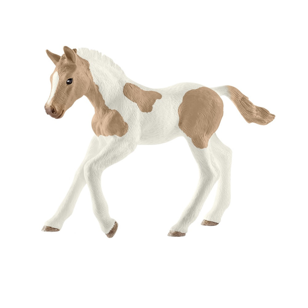 Schleich 13886 Figurine Paint Horse Foal, Plastic, Tan/White
