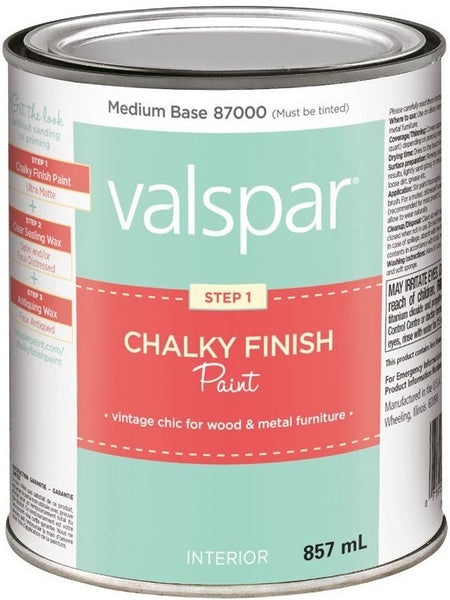 Valspar 87000 Step 1 Chalky Finish Paint, 1 Quart