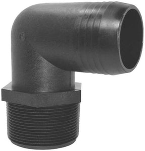 Green Leaf  EL 3438 P  Thread Poly Elbow, 3/4" mpt x 3/8" barb