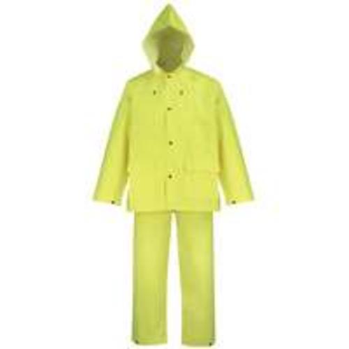 Diamondback OX025PU-L Polyester Rainsuit, Yellow, 3 Piece