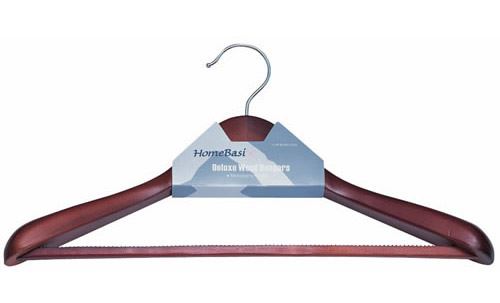 Simple Spaces HEA00046G Premium Suit Hanger, Mahogany