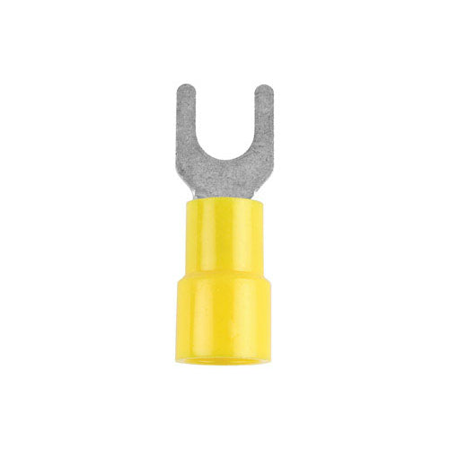 Jandorf 60997 Vinyl Insulated Spade Terminal, Yellow, 12-10 AWG