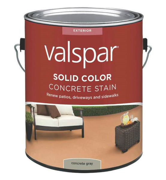 Valspar 1082320 Solid Color Exterior Concrete Stain, Concret Gray, Gallon