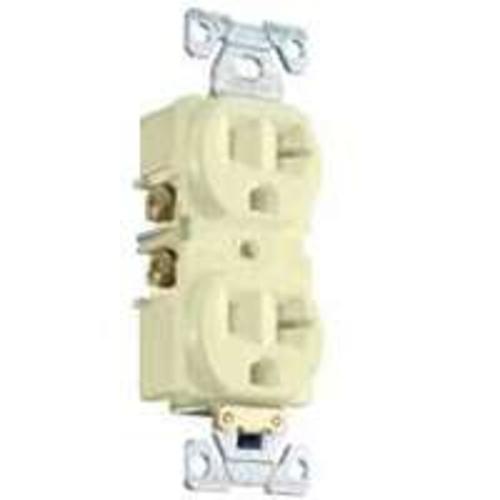 Cooper Wiring BR20A Commercial Duplex Receptacles, 20 Amp, Almond