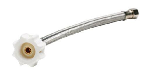 Fluidmaster B1T12CS Braided Flexible Toilet Connector, 1500 PSI, 3/8"x7/8"x12"