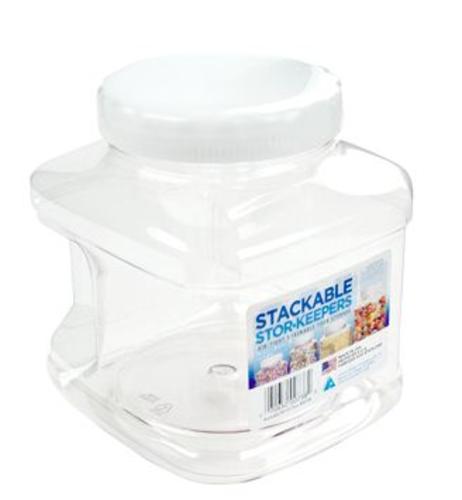 Arrow Plastic 00738 Stackable Stor Keepers Container, 80 Oz