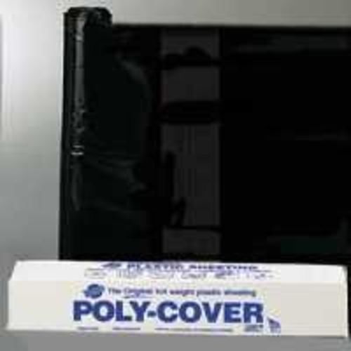 LBM Poly 4X10-B Poly Film Polyethylene Sheet, 10 x 100&#039;, Black