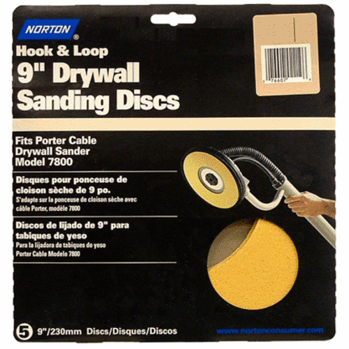 Norton 56659 Hook And Loop Drywall Sanding Sheets, 220 Grit, 9" x 5"
