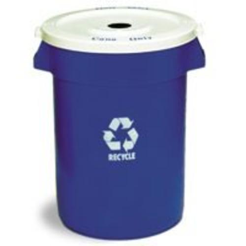 Continental 3200-1 Commercial Huskee Recycle Container, Blue, 32 Gallon