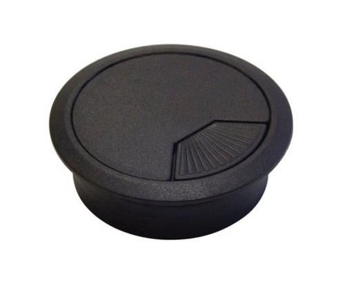 Jandorf 61610 Adjustable Grommet Desk Electrical Fit, Black, 2-3/8"