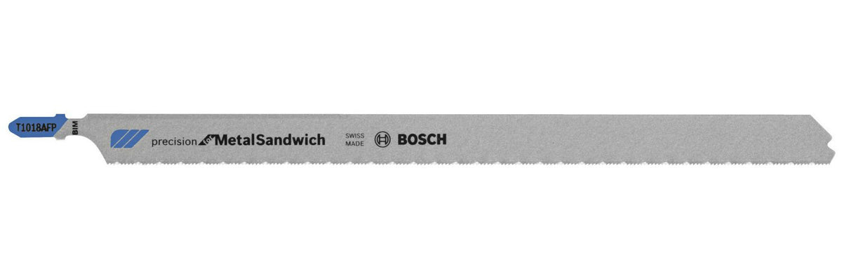 Bosch T1018AFP Precision for Metal Sandwich Bi-Metal Jig Saw Blade, 24 TPI, 9" L