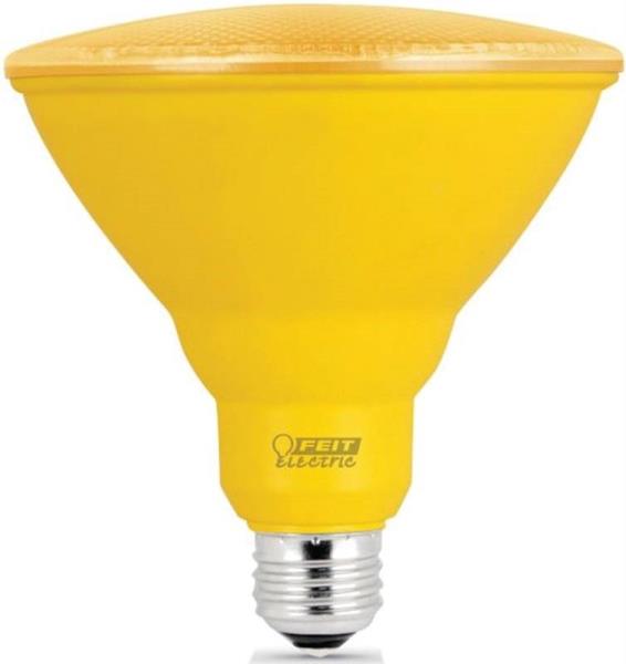 Feit Electric PAR38/Y/10KLED Non Dimmable LED Lamp, Yellow, 4-3/4" x 5"