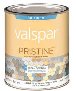 Valspar 18208 Pristine Ultra Bonding Paint + Primer, 1 Quart, Pastel Base