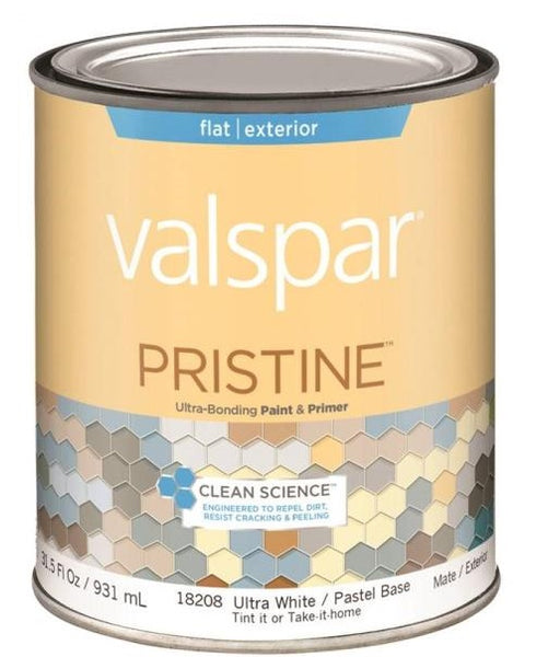 Valspar 18208 Pristine Ultra Bonding Paint + Primer, 1 Quart, Pastel Base