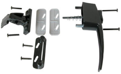 Slide-Co K-5007 Screen & Storm Door Push Button Latch Set, Black Finish