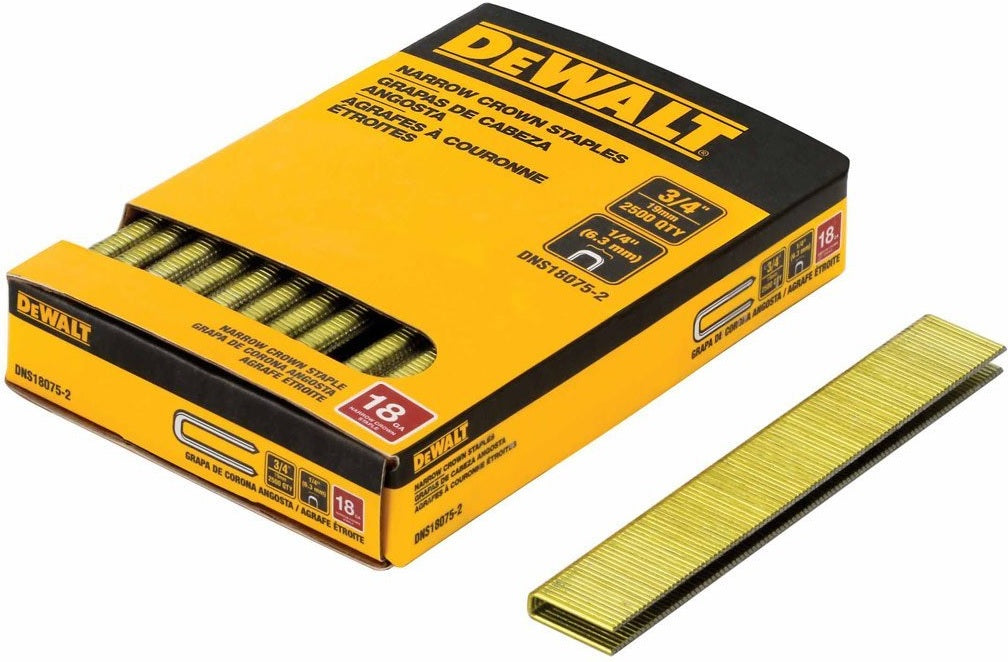 DeWalt DNS18075-2 Staples, 18 Gauge, 2500/Pack
