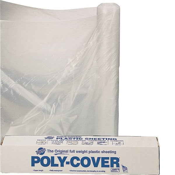 LBM Poly 6X40-C Polyethylene Sheeting, Clear, Plastic, 40' x 100'