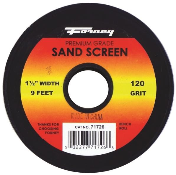 Forney 71726 Sand Screen, 120 Grit, 1-1/2" X 9&#039; Roll