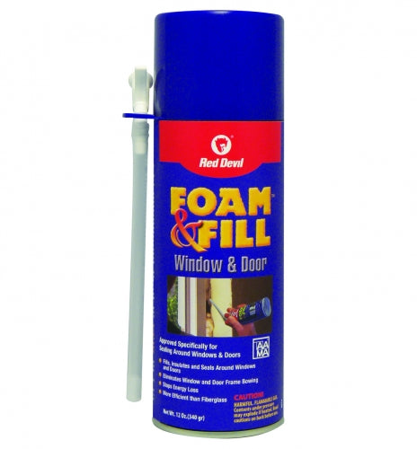 Red Devil 0914 Foam & Fill Window & Door Foam Sealant, 12 Oz