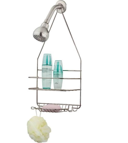 Simple Spaces SS-SC-25-NK Shower Caddy, Satin Nickel
