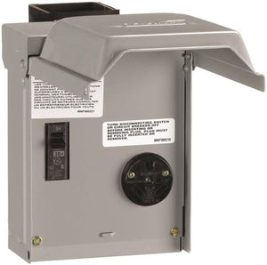 GE U013CP Temporary RV Power Outlet with Breaker, 30 Amp, 120V