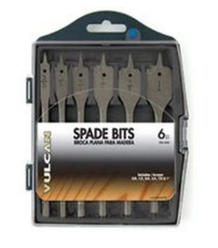Vulcan 476940OR Wood Spade Bit Set, 3/8"-1", 6 Piece