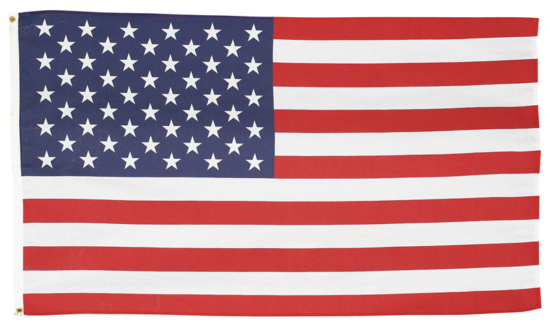 Valley Forge USS-1 Starlite Polycotton U.S. Flag, 3&#039; x 5&#039;