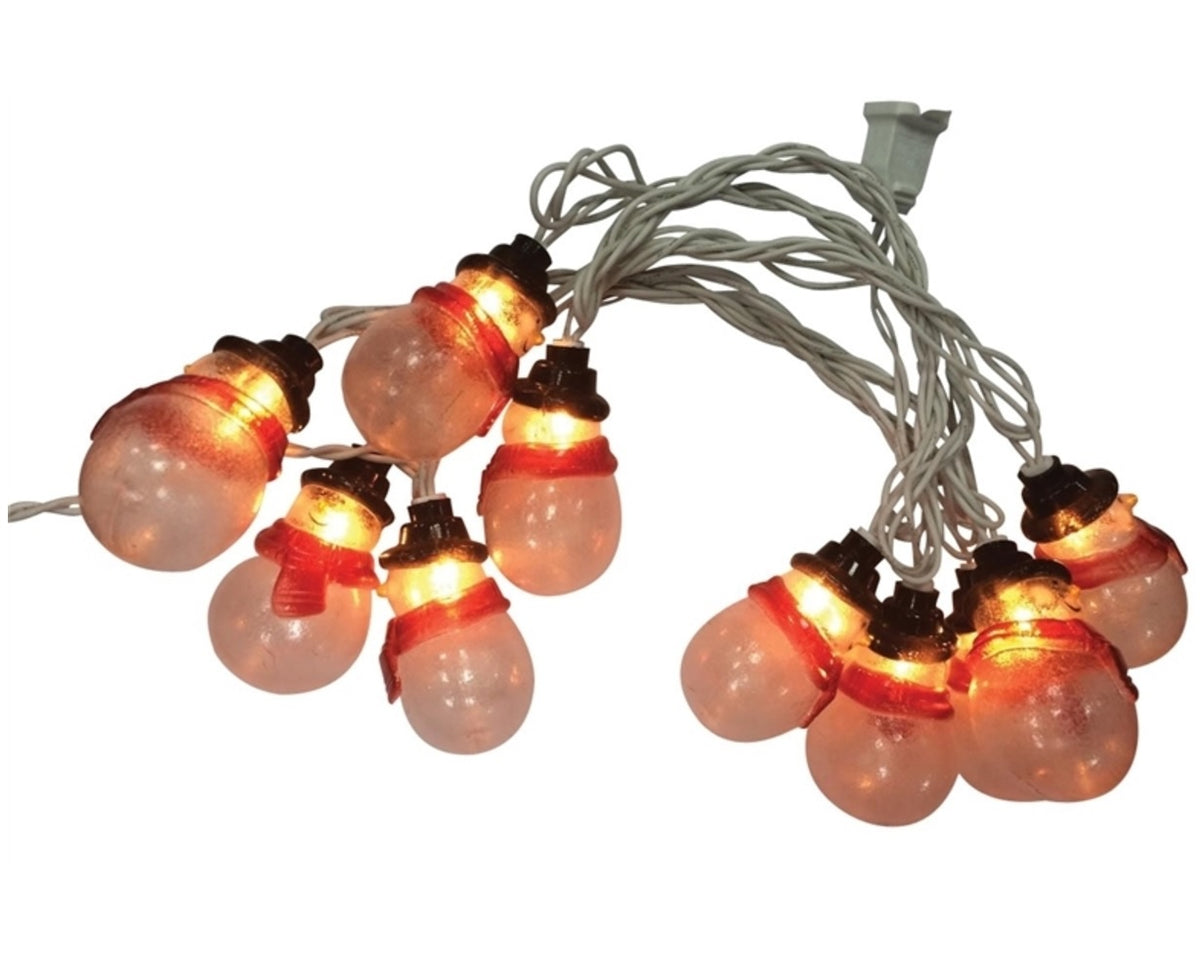 Santas Forest 19331 Snowman Christmas Light Set, 10 Lights