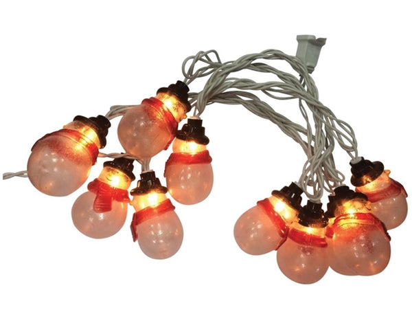 Santas Forest 19331 Snowman Christmas Light Set, 10 Lights