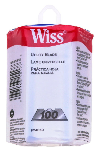 Wiss RWK14D Utility Knife Blade Dispenser, 100/Pack