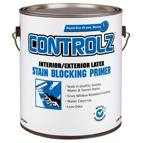 Controlz 044.0011925.007 Interior/Exterior Stain Block Latex Primer 1 Gal, White