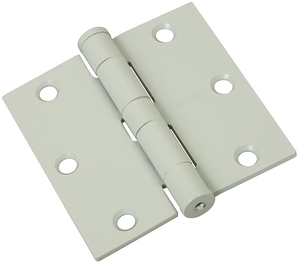 Stanley Hardware S820-563 Square Corner Door Hinge, 3-1/2", Powder Coated White