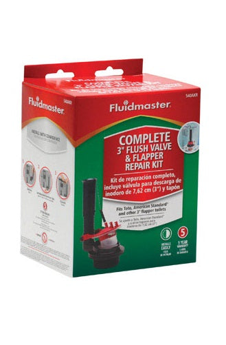 Fluidmaster 540AKRP5 Flush Valve And Flapper Repair Kit, 3"